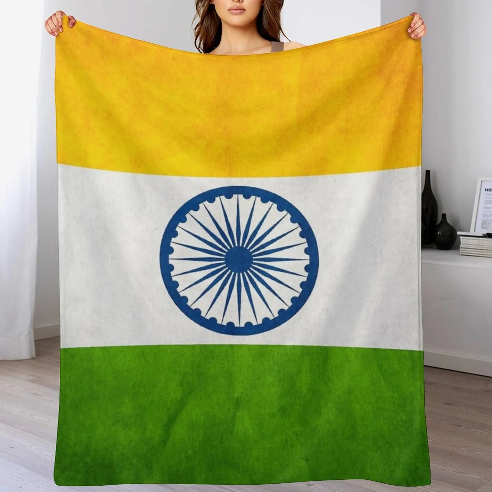 Индийский флаг национальный Индии пледы лохматое плюшевое постельное белье