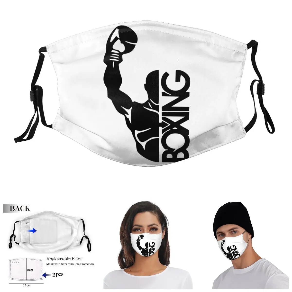 

Canelos Alvarez Boxing boxing Adult Dust Mask Funny Joke Wry Face Activated Carbon Filter Mask