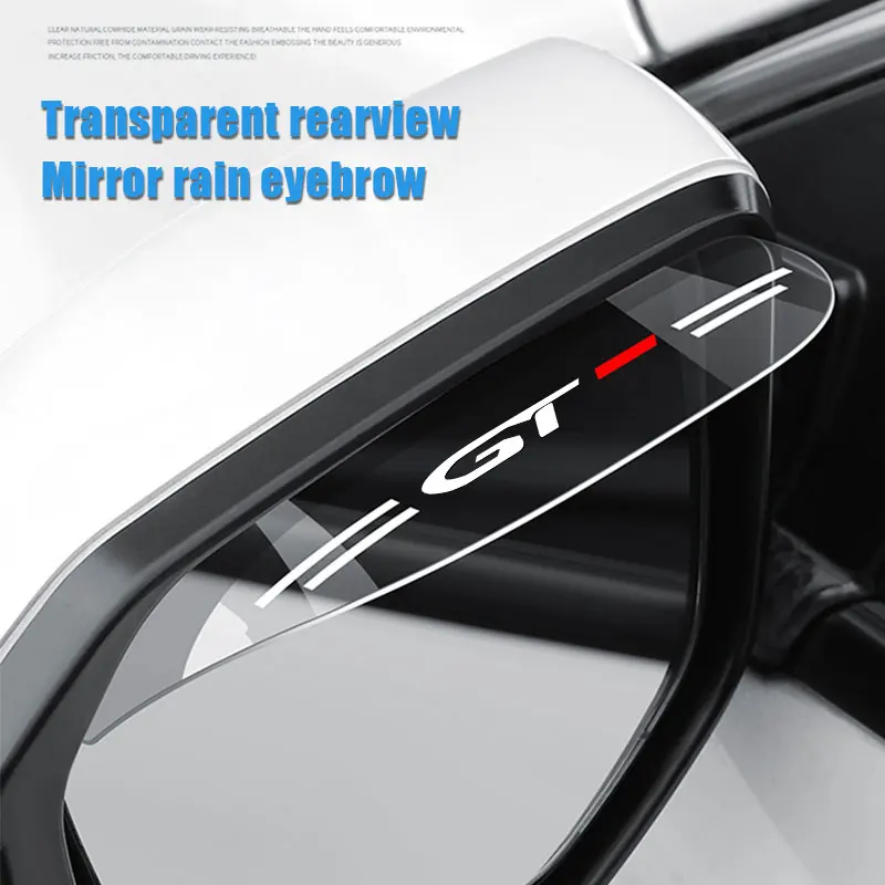 

2Pcs car rear view mirror rain eyebrow car rear view side rain and snow shield for Kia GT LINE Picanto PVC