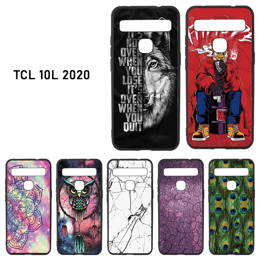 

Мягкий чехол для телефона из ТПУ для TCL 10L 10 Lite 2020 6,53 дюймов, роскошные гладкие глянцевые Чехлы для мобильных телефонов с популярным принтом NH