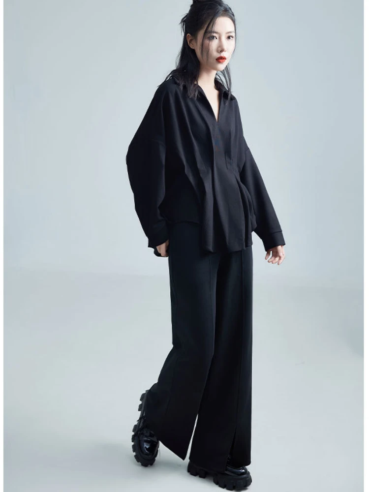 Рубашка Мужская/Женская с длинным рукавом летучая мышь в готическом стиле