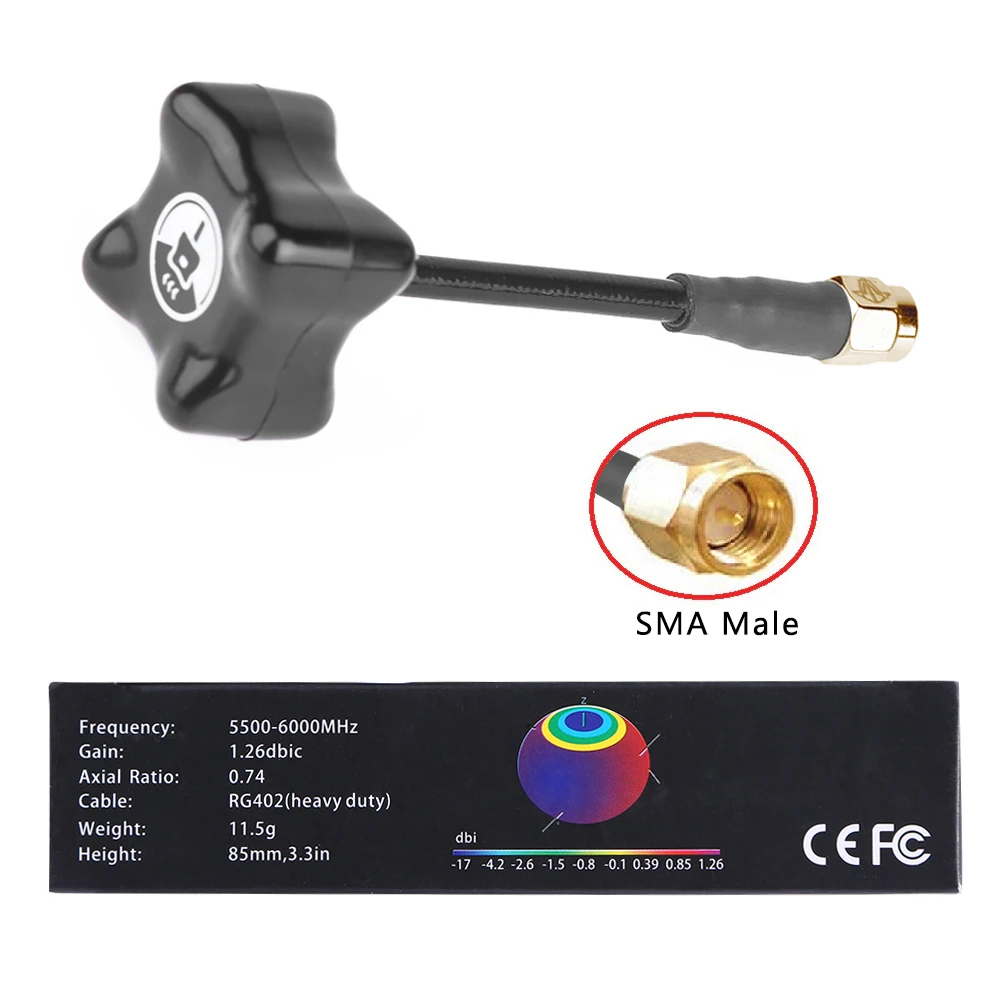 

TBS 5,8G антенна для передачи изображений, многоосевая всенаправленная антенна FPV Triumph