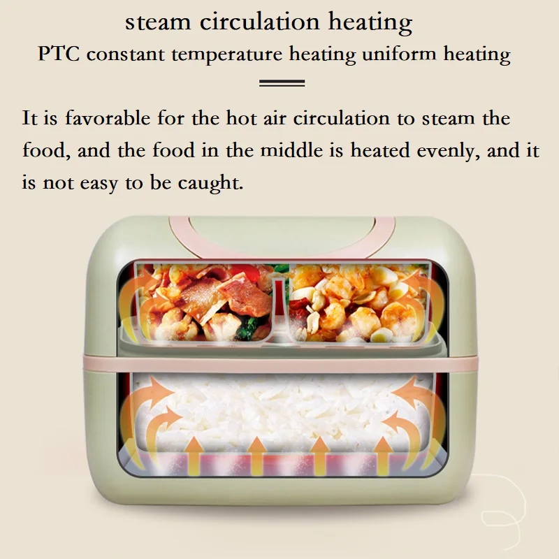 Xiaomi Liren Electric Heating Lunch Box Portable 304 Stainless Steel Liner Bento box Food Container Keep warm Storage |