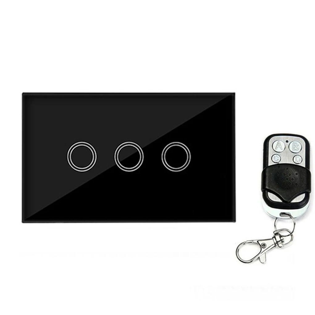 

Настенный сенсорный выключатель с дистанционным управлением, беспроводной настенный светильник, панель, датчик ВКЛ./ВЫКЛ., 3 комплекта, RF433, ...