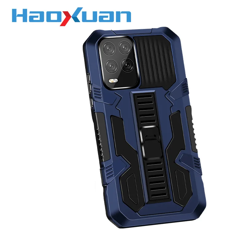 

HAOXUAN Shockproof Protective Case For OPPO Realme 5 Realme 6 Realme 7 5G Strong Anti-Drop Kickstand Phone Case For Realme V5 5G