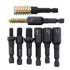 1 шт. адаптер для самонарезания 14 дюйма шестигранный хвостовик инструменты для электродрели 6-10 мм Двойная резьба Блокировка гайки розетка инструмент для электродрели