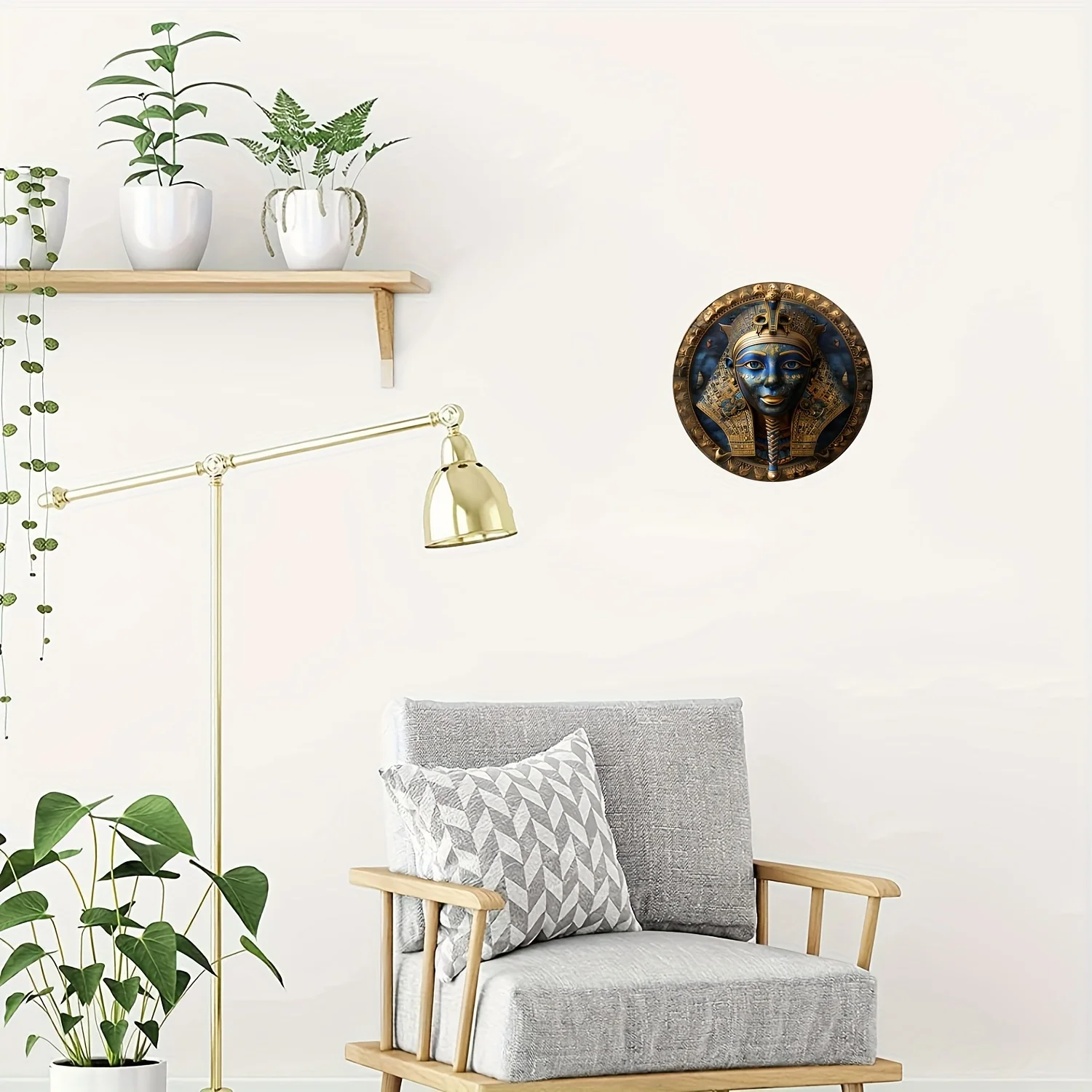 Металлическая постерная доска с фараоном 8x8 дюймов