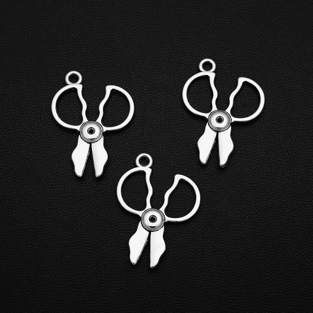 

10pcs/Lots 20x27mm Antique Silver Plated Scissors Charm Sewing Pendants For Diy Jewellery Making Bulk Items Crafts Hqd Wholesale