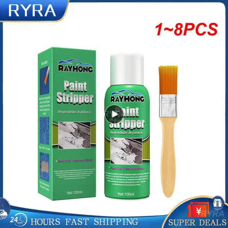 

1~8PCS 100ml Paint Remover Car Paint Stripper For Auto Marine Paint Wall Graffiti Correction Removal Quick Peeling Paint With