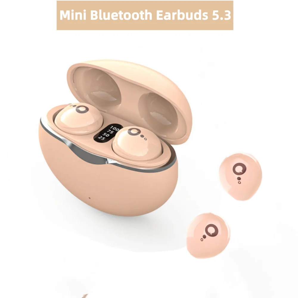

Mini Invisible Headphones Bluetooth 5.3 True Wireless In-Ear Earphones Gaming HIFI Stereo Noise Reduction Earbuds for Smartphone