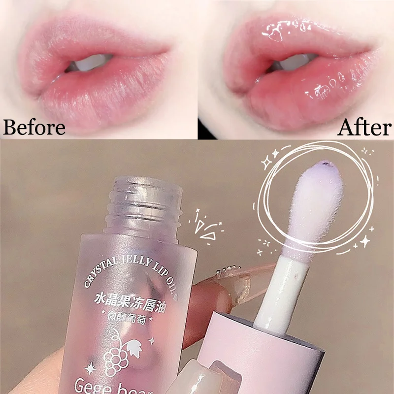 

Crystal Jelly Lip Oil Hydrating Plumping Lip Coat for Lipstick Moisturizing Anti-cracking Nourish Lip Plumper Serum Lips Care