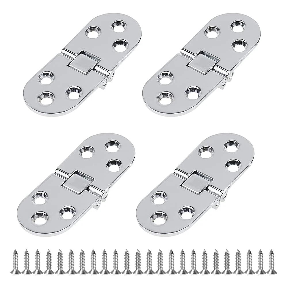 

4pcs Foldable Hinge Screw Set Flap Hinge Zinc Alloy 80*30mm For Folding Table Sewing Machine Table Furniture Hardware