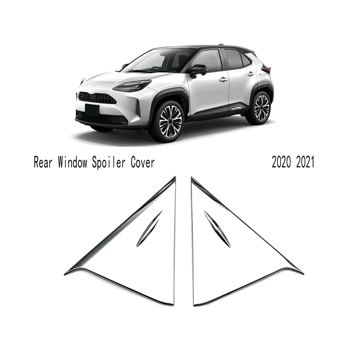 Задний спойлер на окно для Toyota Yaris Cross 2020 2021 боковая Обложка декоративный ободок