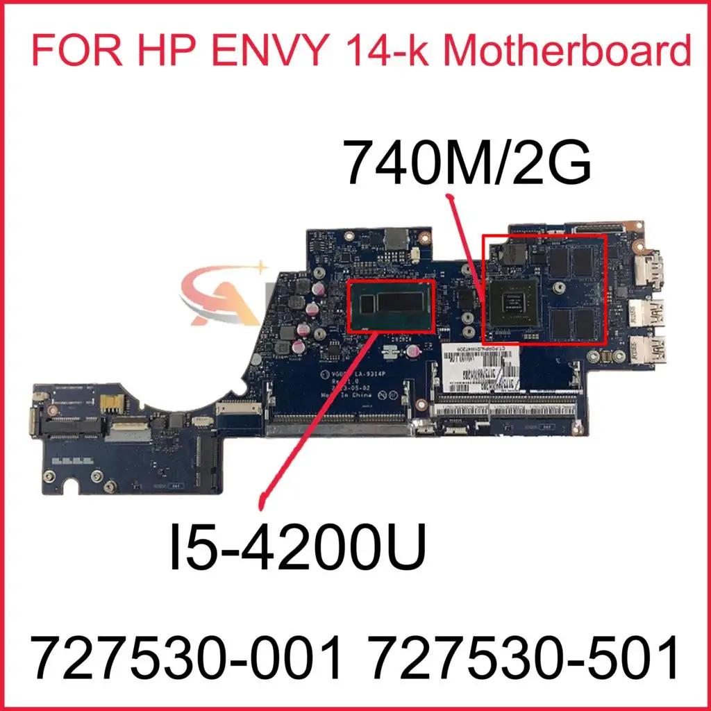 

Материнская плата для HP ENVY 14-k 740M/2G Φ 727530-001 727530-501 727530-601 протестирована