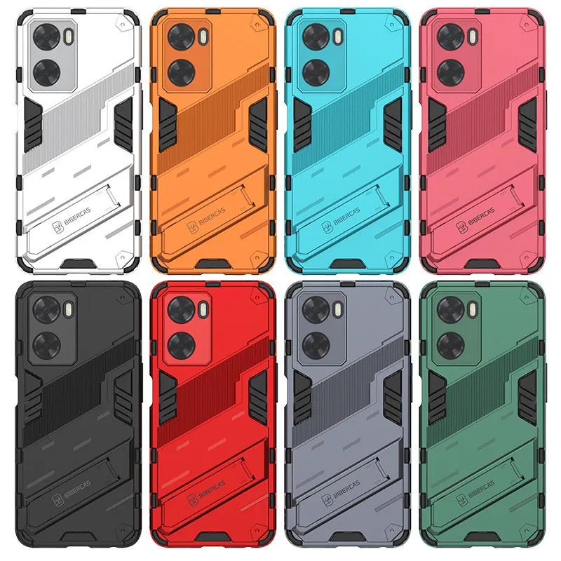For OPPO A57 4G Case For OPPO A57 Cover Punk Stlye Hard Armor PC Shockproof Silicone Bumper For OPPO A57 4G Global 6.56 Inch