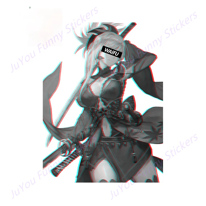 

JuYou Funny Stickers Exterior Accessories for Fate Series Musashi Miyamoto Waifu Material Car Stickers Creative Decals Car Label