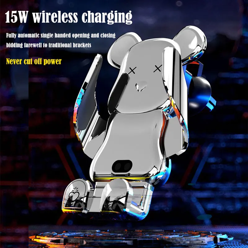 

nfrared Wireless Charger 15W Fast Charge Car Holder for iphone 13 Pro 12 11 Automatic Clamp Qi Magnetic Charger Airvent Mount