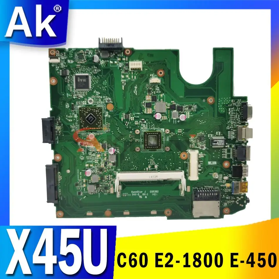 

X45U original Is Suitable for ASUS A45U X45U K45U Notebook Mainboard with C60 E2-1800 E-450 CPU X45U Laptop Motherboard