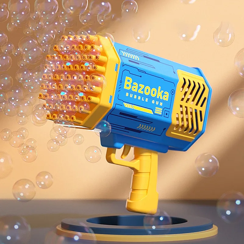 New 69 Holes Bazooka Bubble Gun Electric Gatlin Bubble Machine Soap Water Bubbles Maker Blower Toys For Outdoor Garden Kids Toys