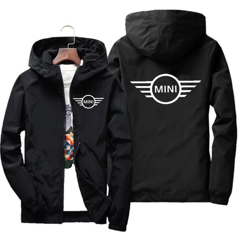 

Car Jacket 2023 Latest Mini Cooper s Print Men's Spring and Sutumn Xipper Casual Hooded Bomber Jacket Fashion Windbreaker