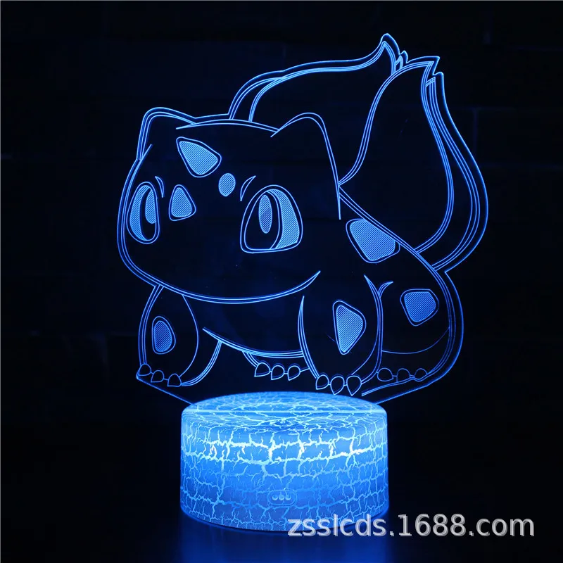 

Pokemon Pikachu LED 3D Night Light Kids Toy Anime Figures Kawaii Pikachu LED Illusion Lamp for Kid Gift Party Decoration