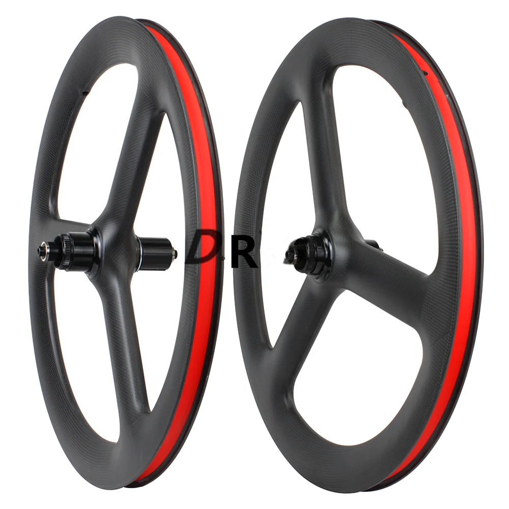

700c Carbon Wheelset V Brake 20inch Disc Brake 3 Spoke Wheels Folding Bicycle 451/406 3 Spokes Wheels 20 Inch
