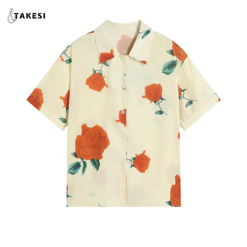 

Женская летняя Тонкая блузка с цветочным принтом