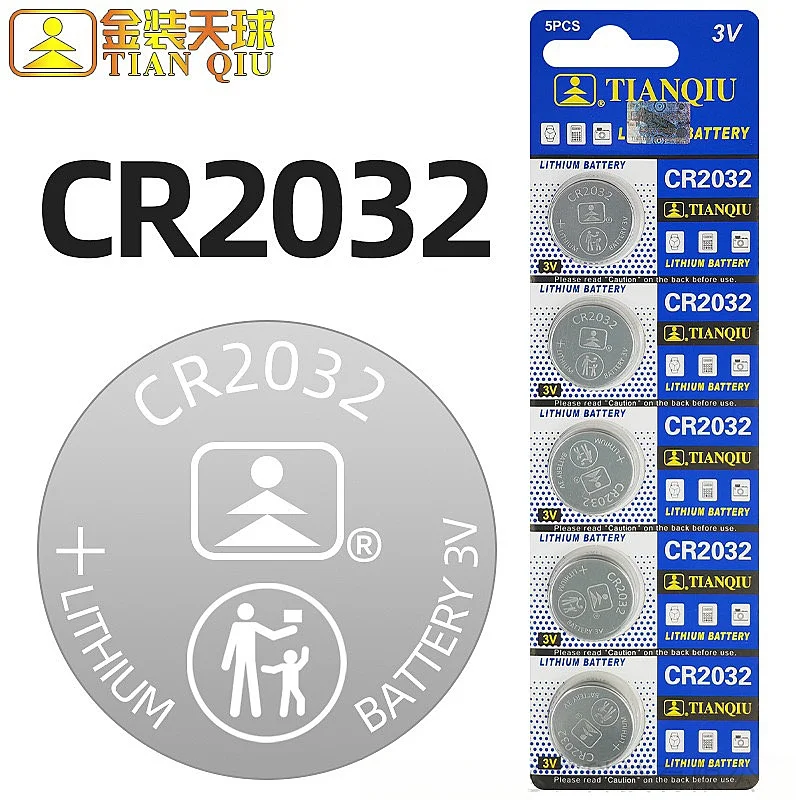 TIANQIU CR2032 Батарея DL2032 ECR2032 BR2032 2032 CR 3 В литиевая батарея-таблетка долговечная для