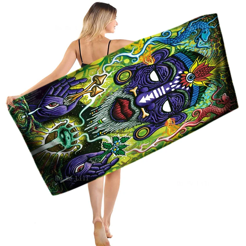 

Fantasy Art Psychedelic Shaman The Witch Doctor Hippie Designs Evil Eye Surrealism Quick Drying Towel By Ho Me Lili Fit Yoga Use