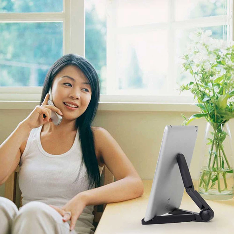 Foldable Phone Tablet Stand Holder Adjustable Desktop Mount Stand Tripod Table Desk Support for Xiaomi IPhone XS MAX IPad