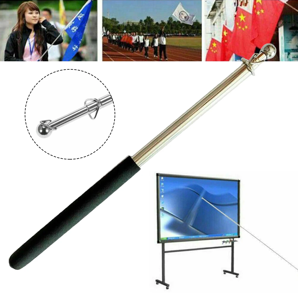 Teaching Tools Flag Pole Flag Pole Telescopic Durable Easy To Carry Practical Retractable Retractable Function