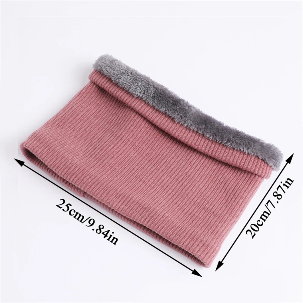 Мужской и женский зимний шарф с кольцом флисовый бархатный шейный платок бандана