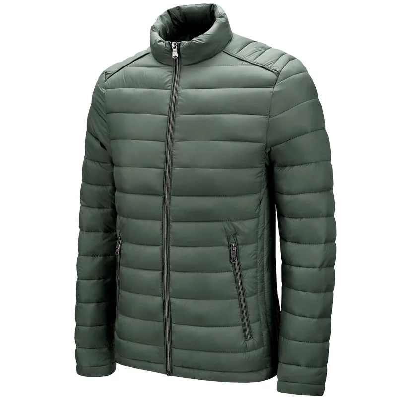 Men's Winter Lightweight Packable Down Jacket Water and Wind-Resistant Breathable Coat BigSize Men Hoodies Jackets100% Polyester