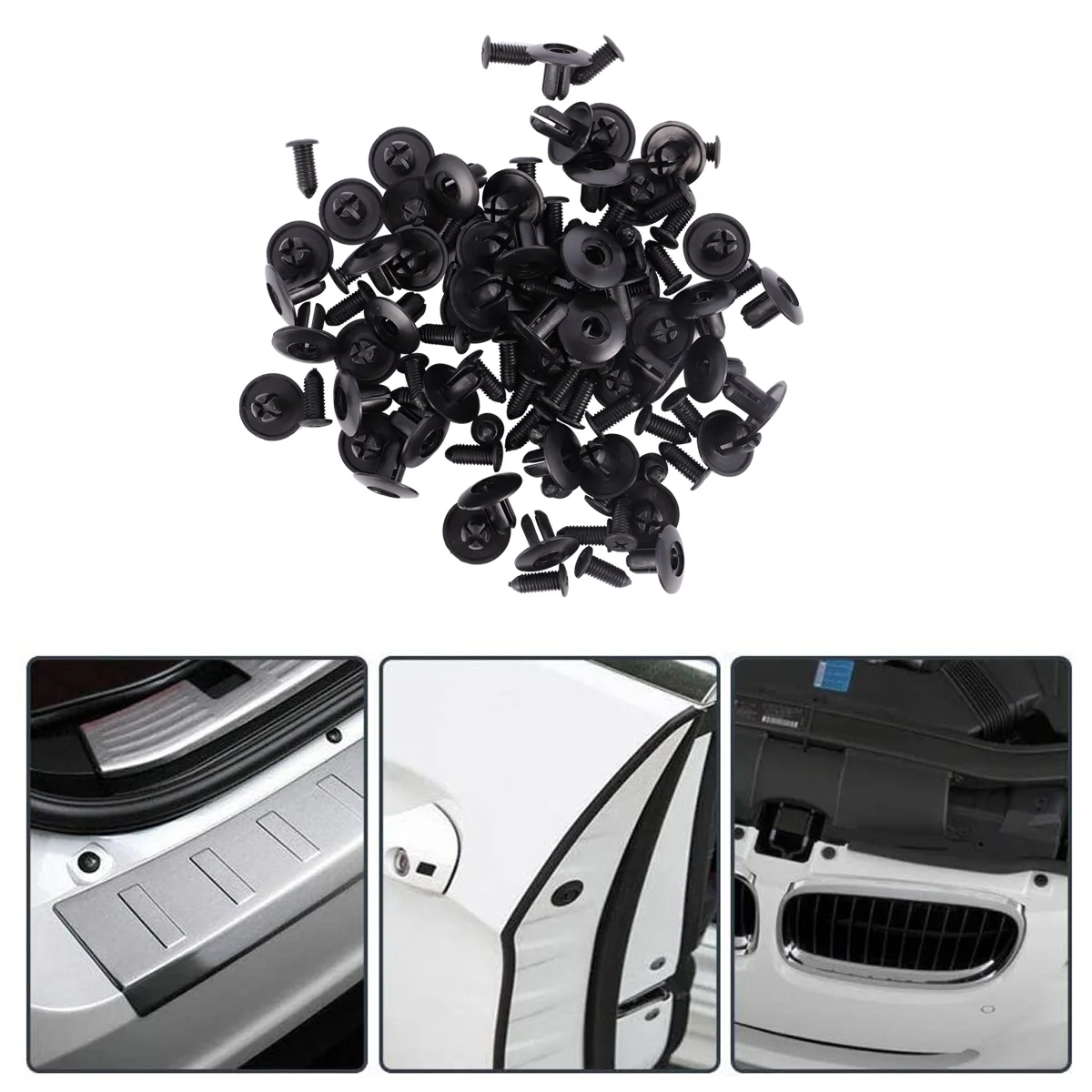 

50 Pcs Fixed Expansion Buckle Push Cars Fasteners Plastic Rivets Major Auto Pin Bumper Automotive Pins Clips Peripheries