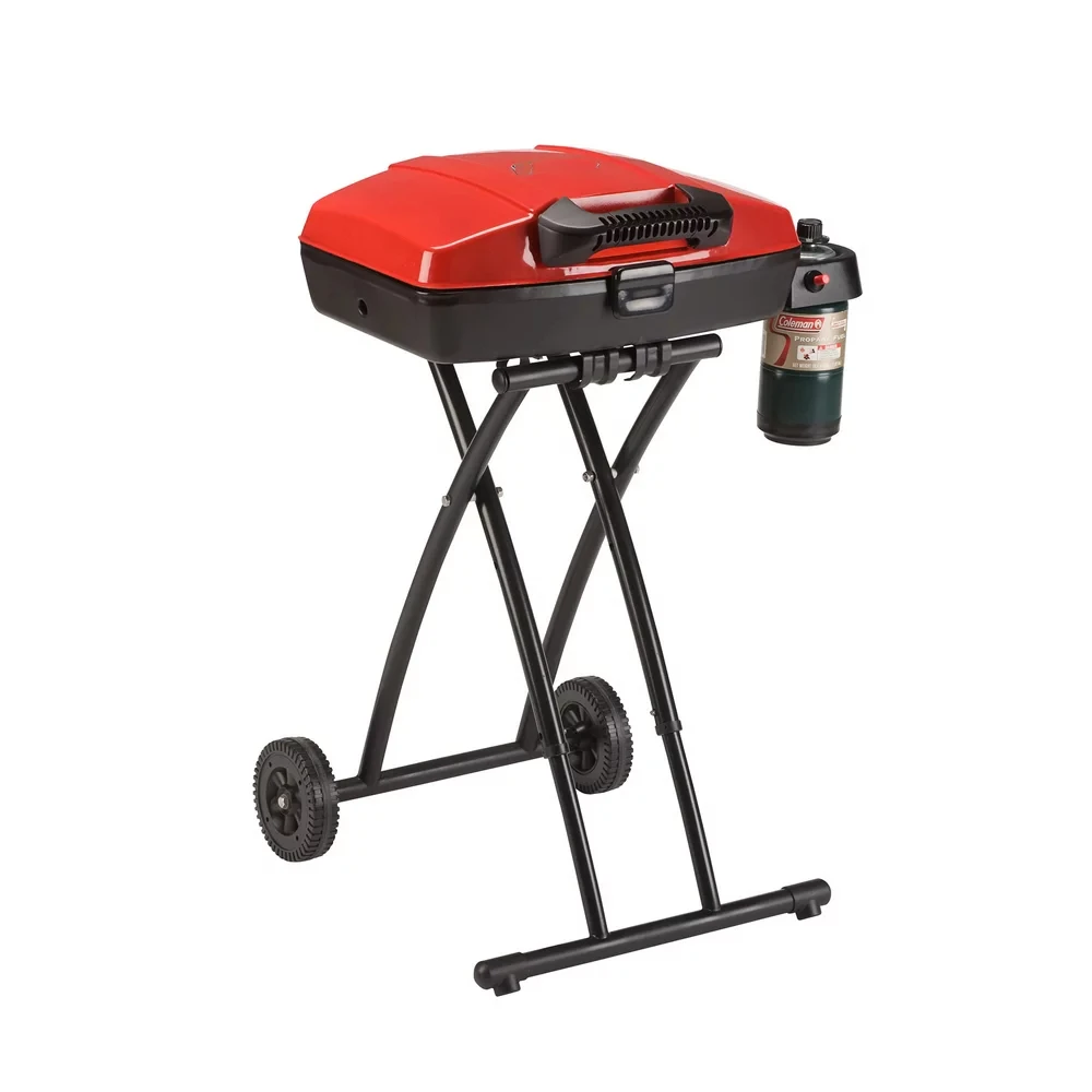 

Sportster 1-Burner Propane Grill with 11,000 BTUs, Wire saw Knife keychain Mre Paracord keychain Survival tools Black dog campin
