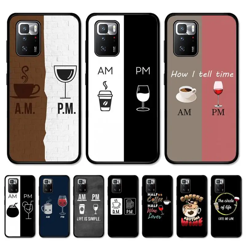 

Coffee Wine Cup Phone Case for Redmi Note 8 7 9 4 6 pro max T X 5A 3 10 lite pro