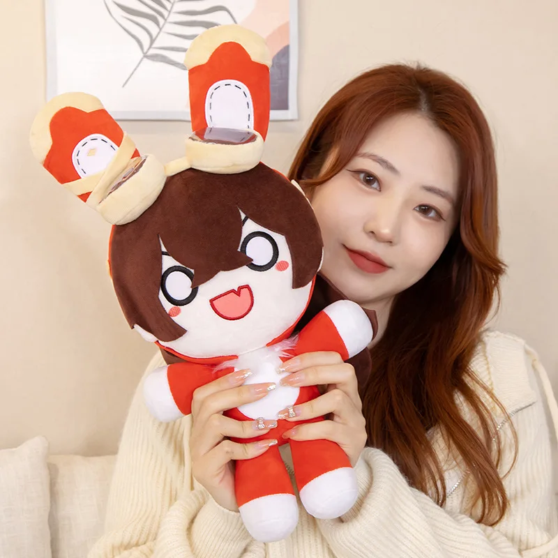 

40cm Game Genshin Impact Cute Plush Dolls Amber Rabbit Kawaii Pillow Cartoon Klee Keqing Ganyu Hutao Anime Cosplay Kid Gift Toy