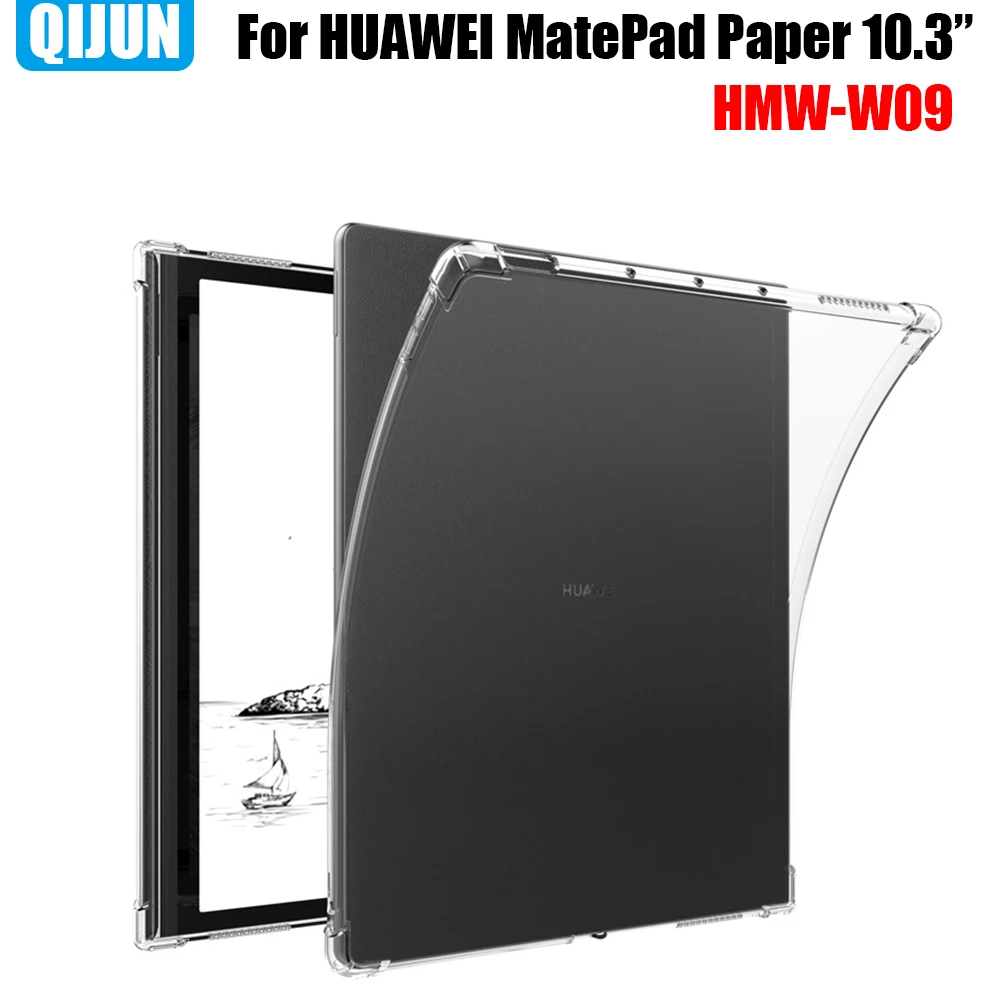 

Tablet Case For Huawei MatePad Paper 10.3" 2022 Transparent Silicone soft Cover Airbag Protection ink screen book funda HMW-W09