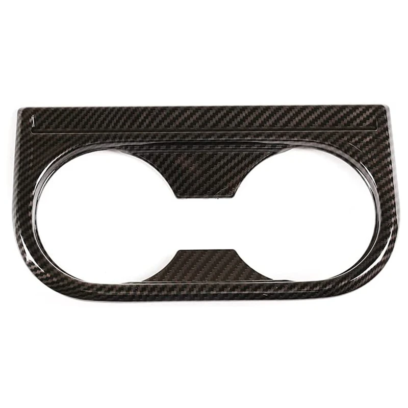

Front Seat Central Armrest Cup Holder Cup Trim Decor Sticker For Toyota - 2014-2021 Accessories (ABS Carbon Fiber)