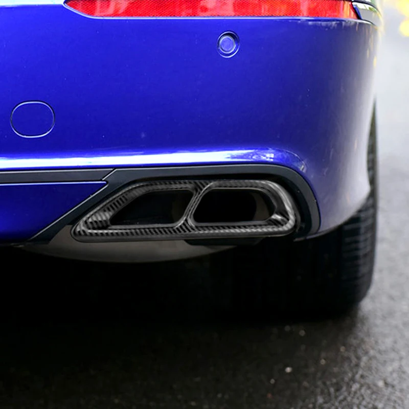 

Stainless Steel Carbon Fiber Style Car Rear Tail Throat Exhaust Muffler Tip Pipes Cover For Honda Accord 10th 2018-2021 C208