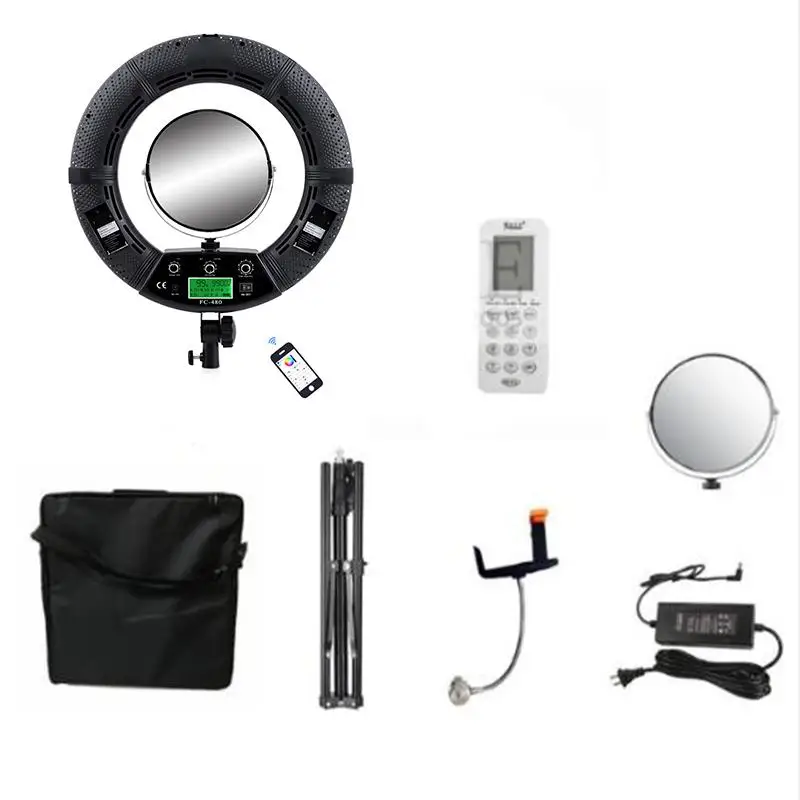 

Регулируемая модная светодиодная кольцевая лампа Yidoblo RGB 480, светодиодная лампа для видео, макияжа, освесветильник для фотостудии, вещания, с...