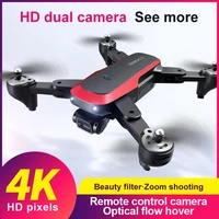 remote control unmanned s8000 foldable with high definition 4k dual camera aerial photography aircraft optical flow quadcopter