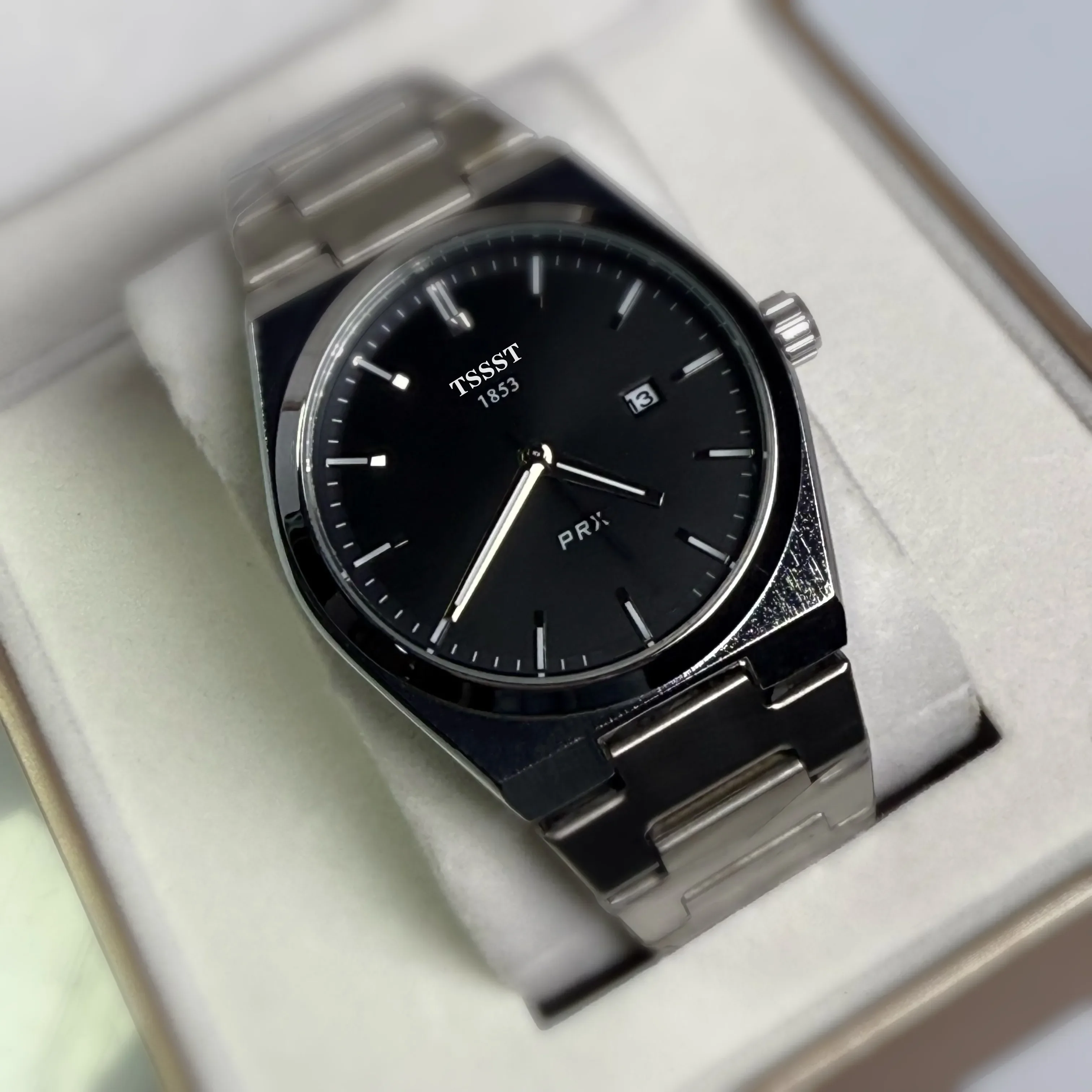 Фото Новые деловые роскошные лучшие бренды TISSOT мужские и женские кварцевые часы с сканирующим механизмом, модные повседневные часы из нержавеющей стали №4