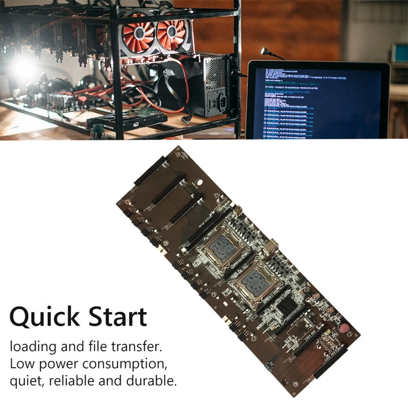 Материнская плата для майнинга с двойным процессором LGA 2011 поддержка 9X306 0