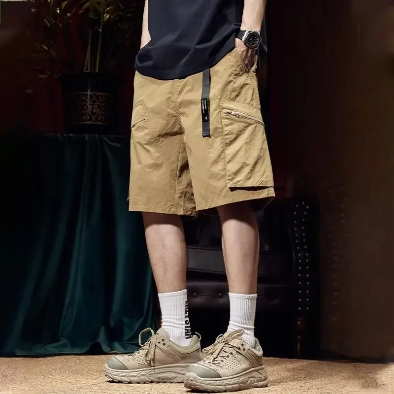 Модные мужские повседневные шорты в корейском стиле свободный крой рабочая