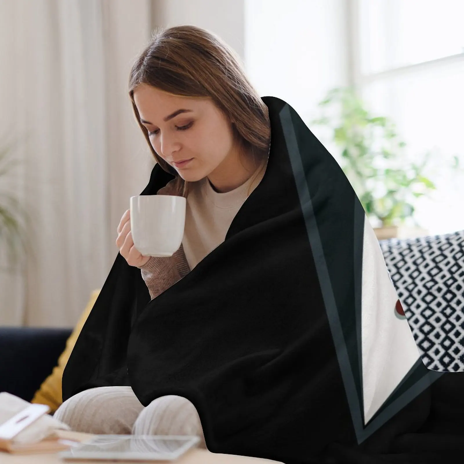 ФУТБОЛКА BLACK TRENZ BOW TIE FUNNY TUXEDO Плед Декоративные одеяла для дивана Одеяла кровати