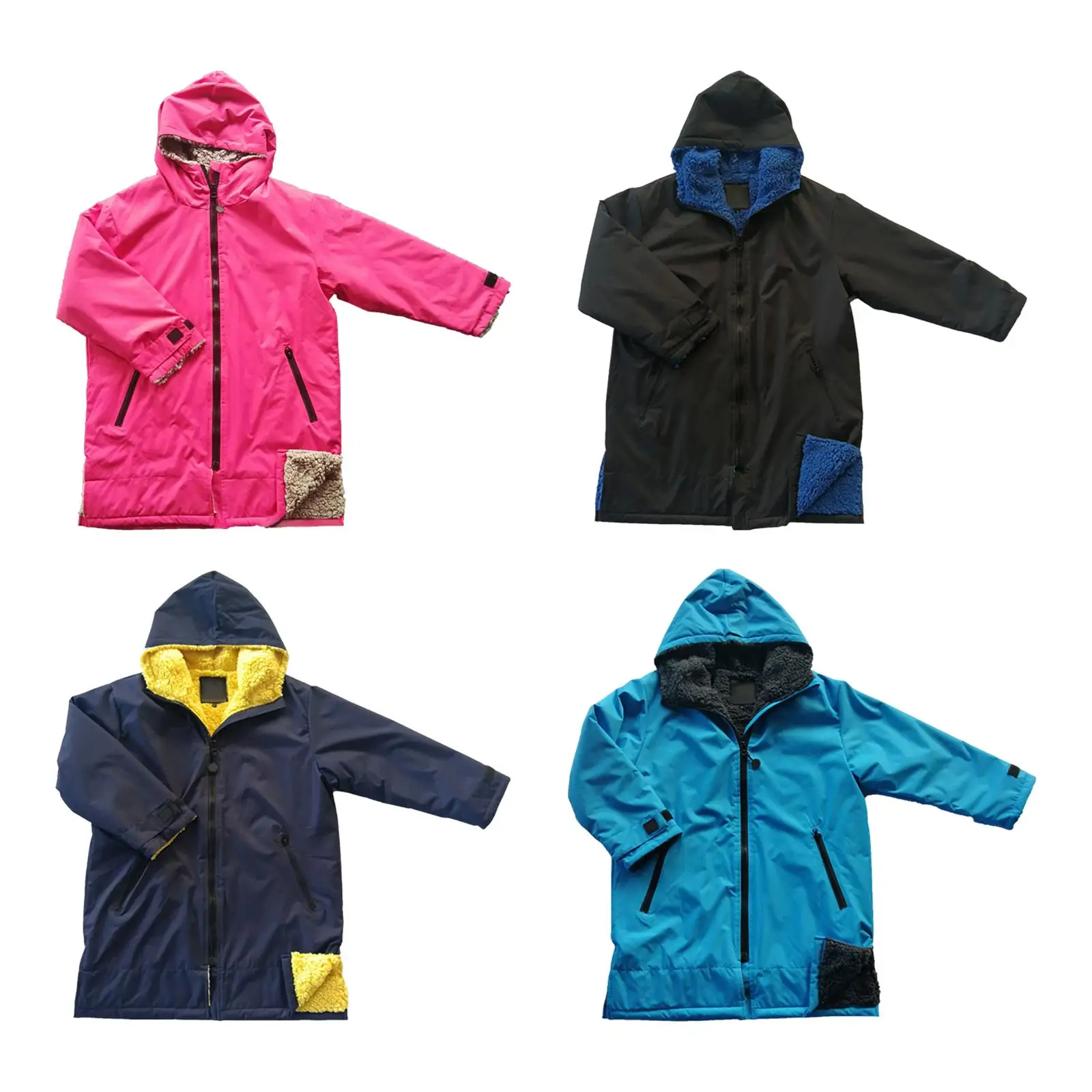 

Parka Jacket Poncho Coat with Hooded Kids Changing Robe for Swimming Pool