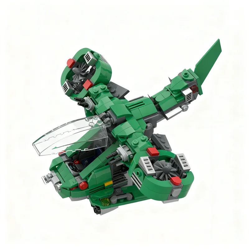 Фото 512 деталей MOC, модель Halo Hornet, строительные блоки, архитектурный конструктор, рождественский подарок, игрушка, DIY, образовательный набор, идея для 3D-поделок, художественная коллекция. №1