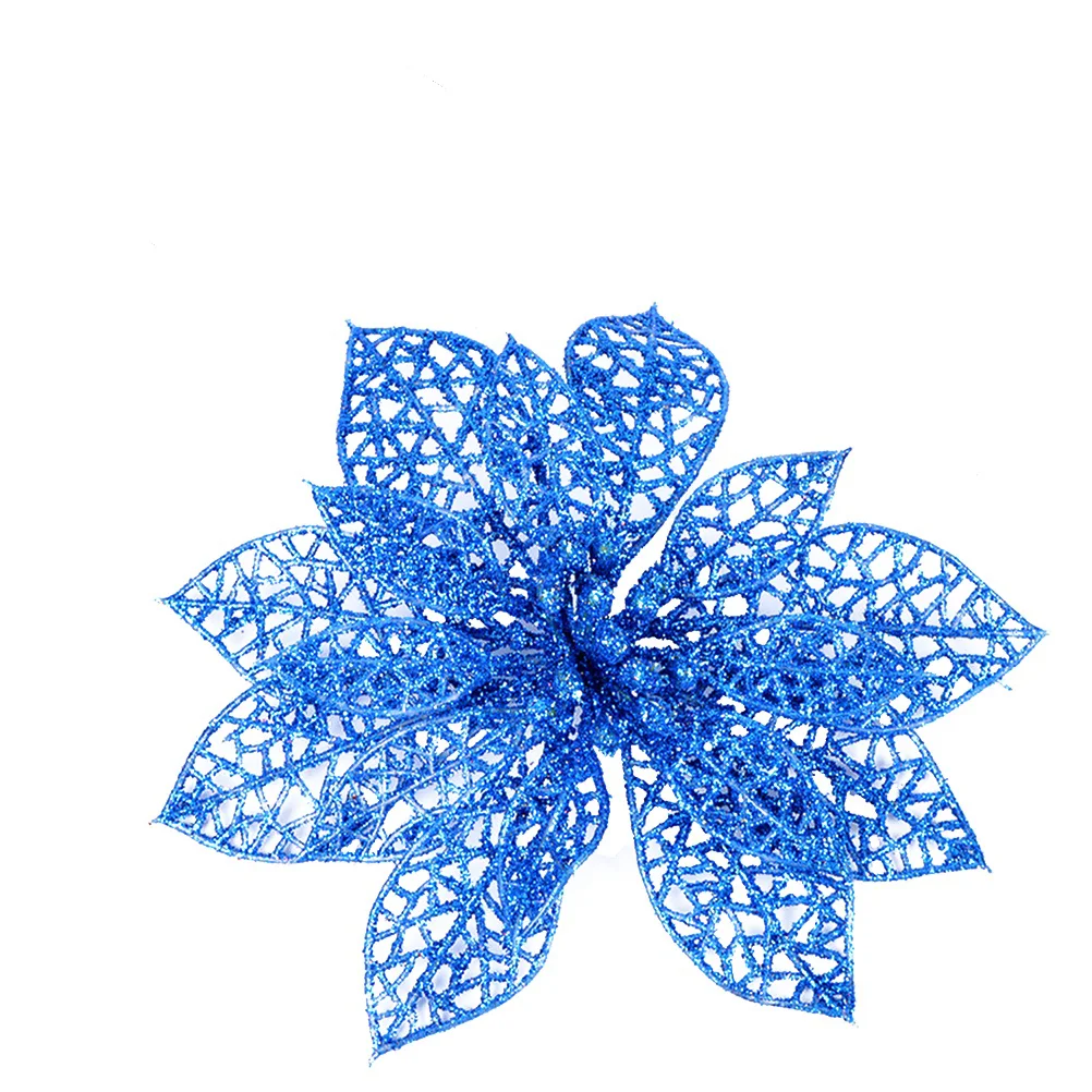 

Christmas Flowers Poinsettia Tree Artificialdecorations Glittersilver Poinsettiasflower Faux Pointsettas Poinsetta