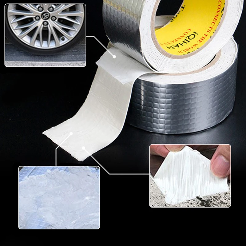 

Aluminum Foil Butyl Rubber Tape Self Adhesive Waterproof for Roof Pipe Repair Stop Leak Sticker Super Fix Home Improvement Tools